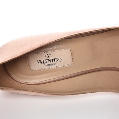 Valentino Garavani Satin Couture Bow Peep Toe 95/125mm Platform Pumps 39.5 Poudre 11 of 13