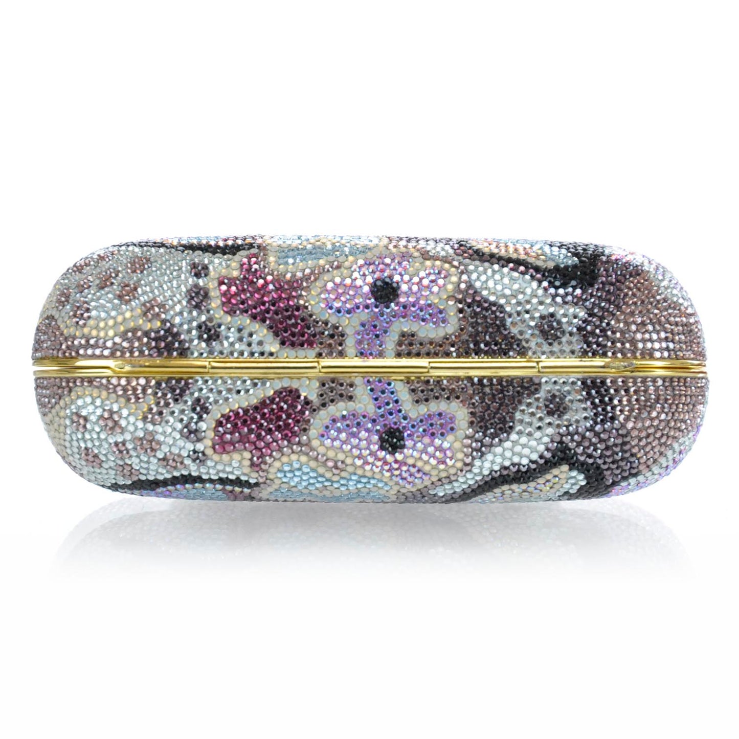 Crystal Floral Minaudiere Clutch Multicolor