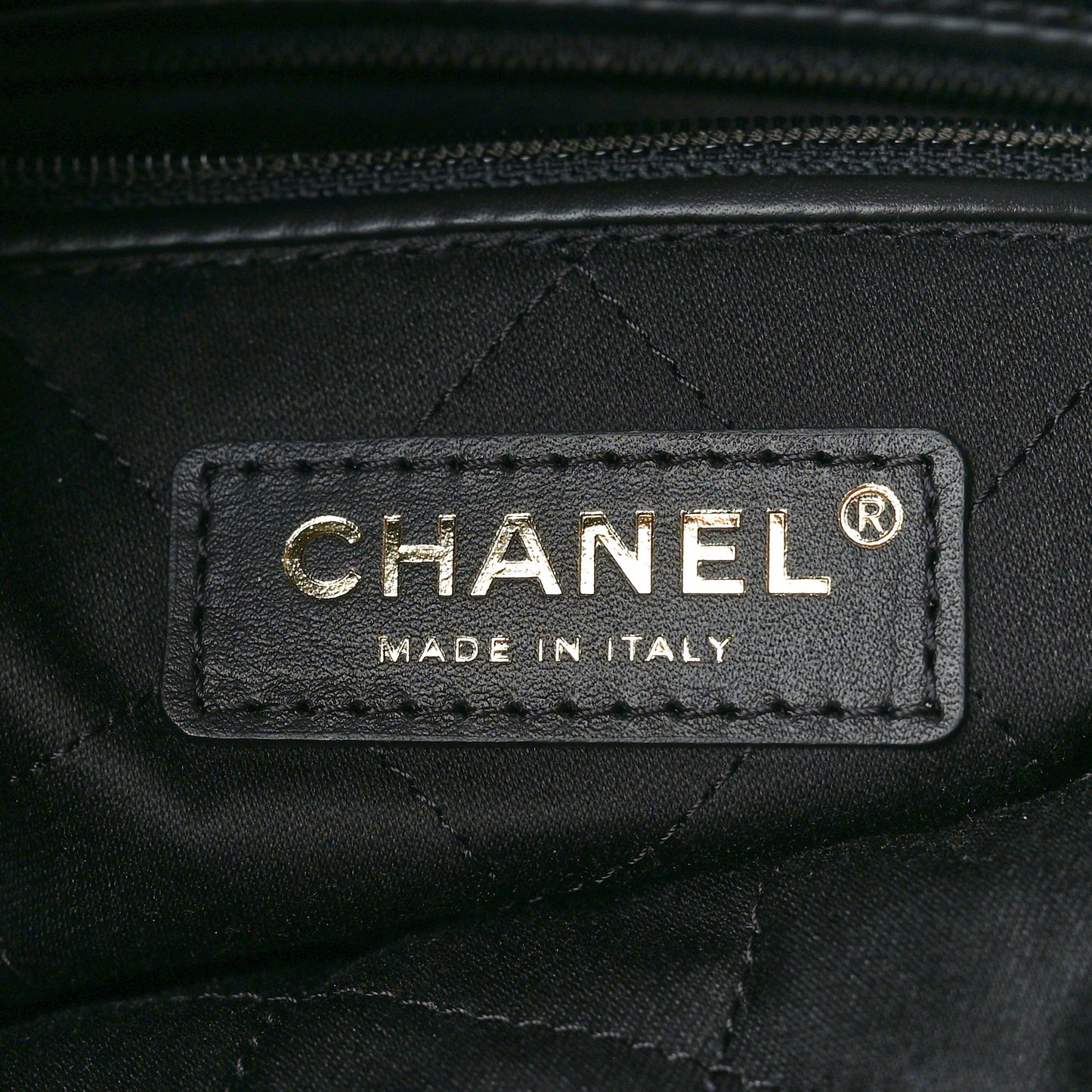 Shiny Calfskin Quilted Small Chanel 22 Black