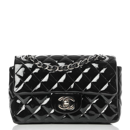 Chanel Patent Calfskin Quilted Mini Rectangular Flap Black 1 of 8