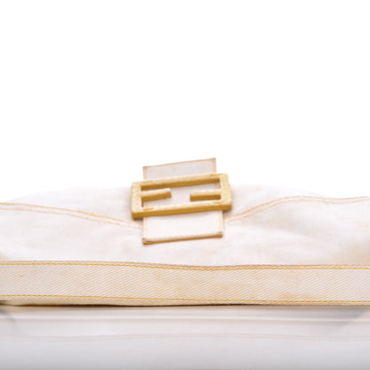 Fendi Denim Python Baguette White Yellow 21 of 21