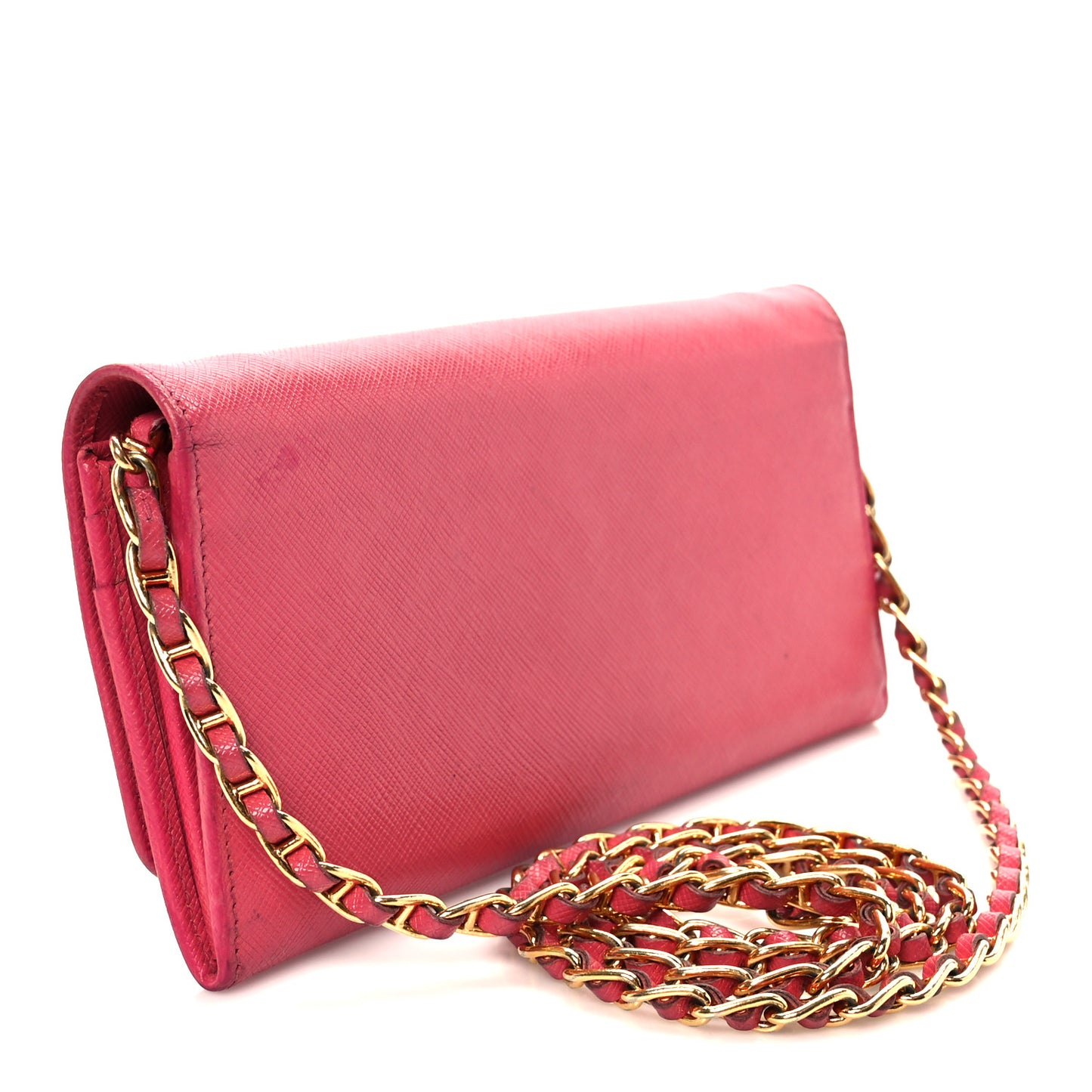 Saffiano Wallet on Chain Peonia