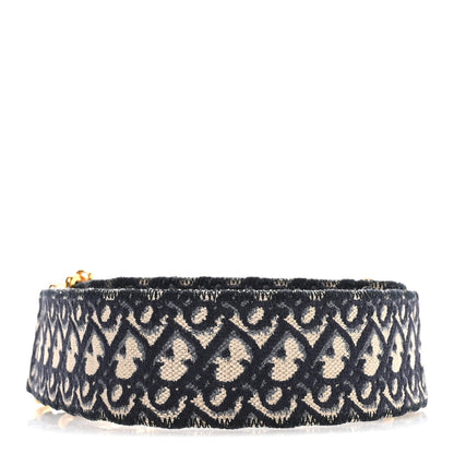 Christian Dior Oblique Shoulder Strap Blue 2 of 5