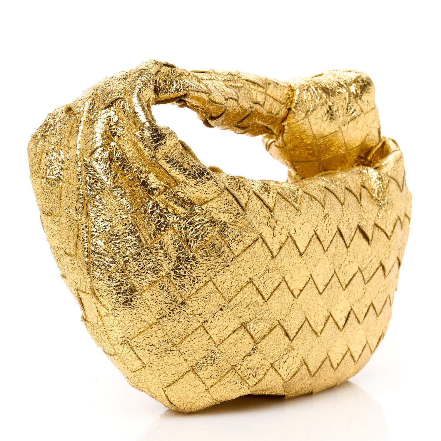 Bottega Veneta Metallic Nappa Intrecciato Mini Jodie Gold 3 of 10