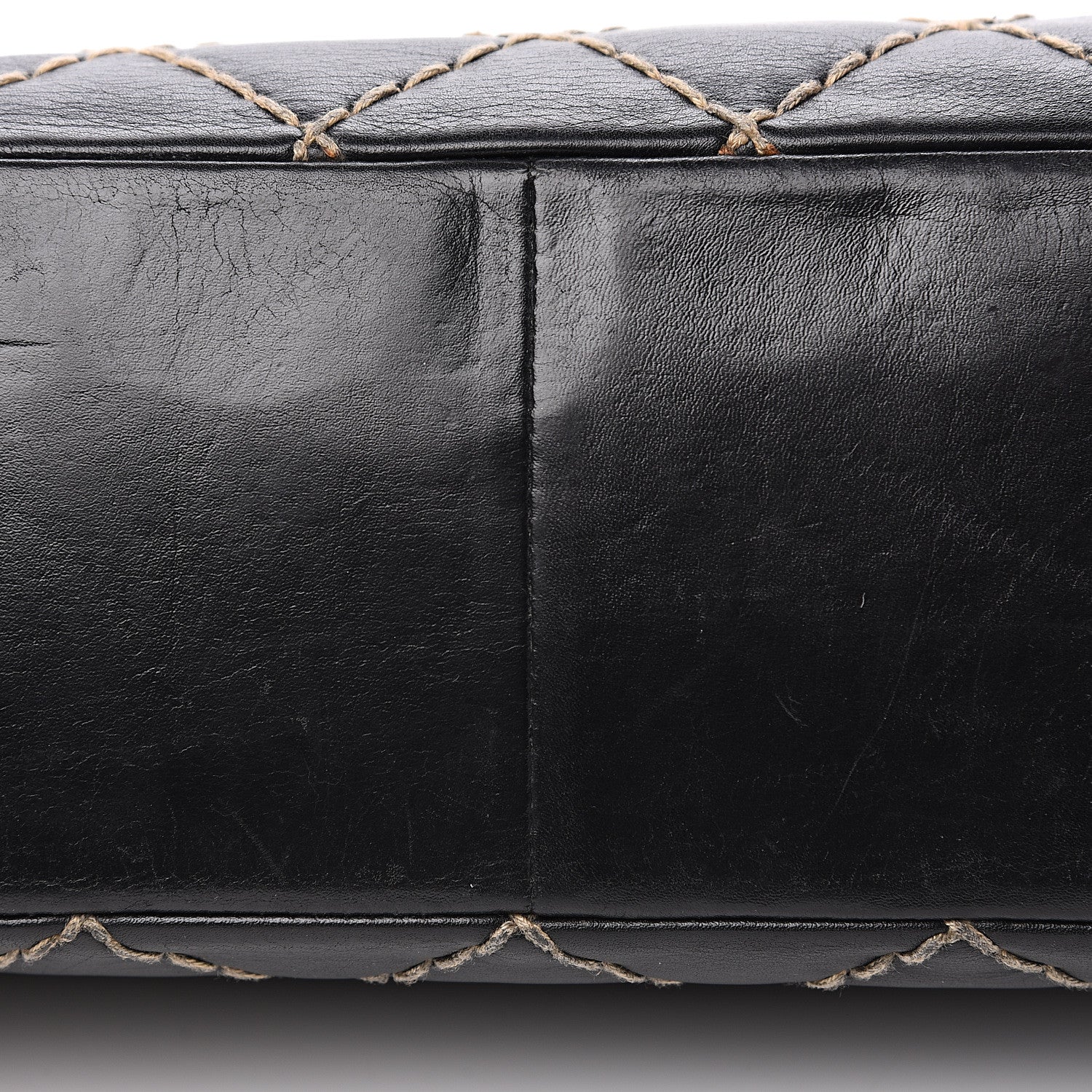 Chanel Calfskin Wild Stitch Jumbo Flap Black 11 of 16