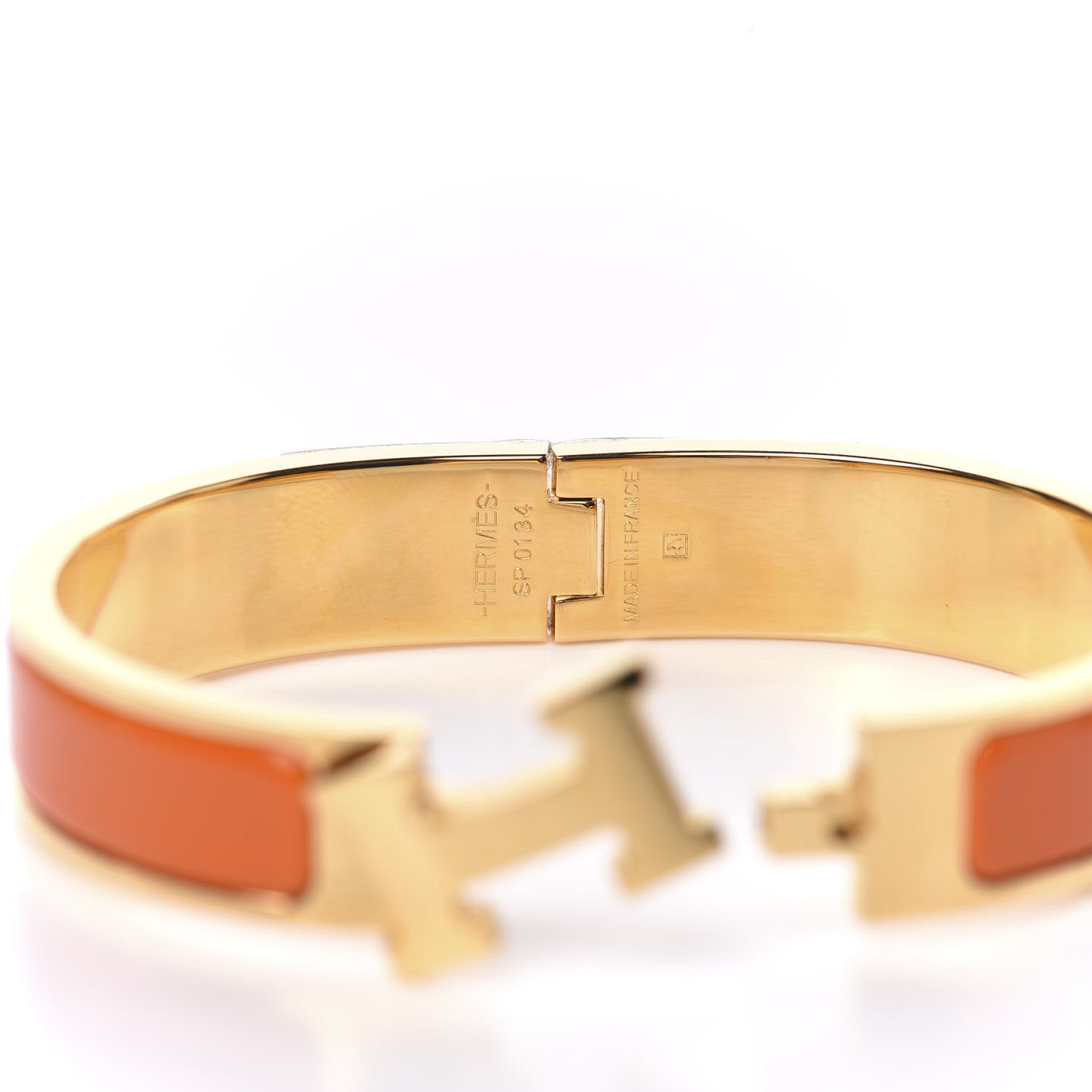 Enamel Narrow Clic Clac H Bracelet PM Orange