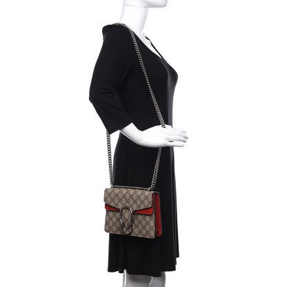 Gucci GG Supreme Monogram Mini Dionysus Shoulder Bag Hibiscus Red 2 of 13