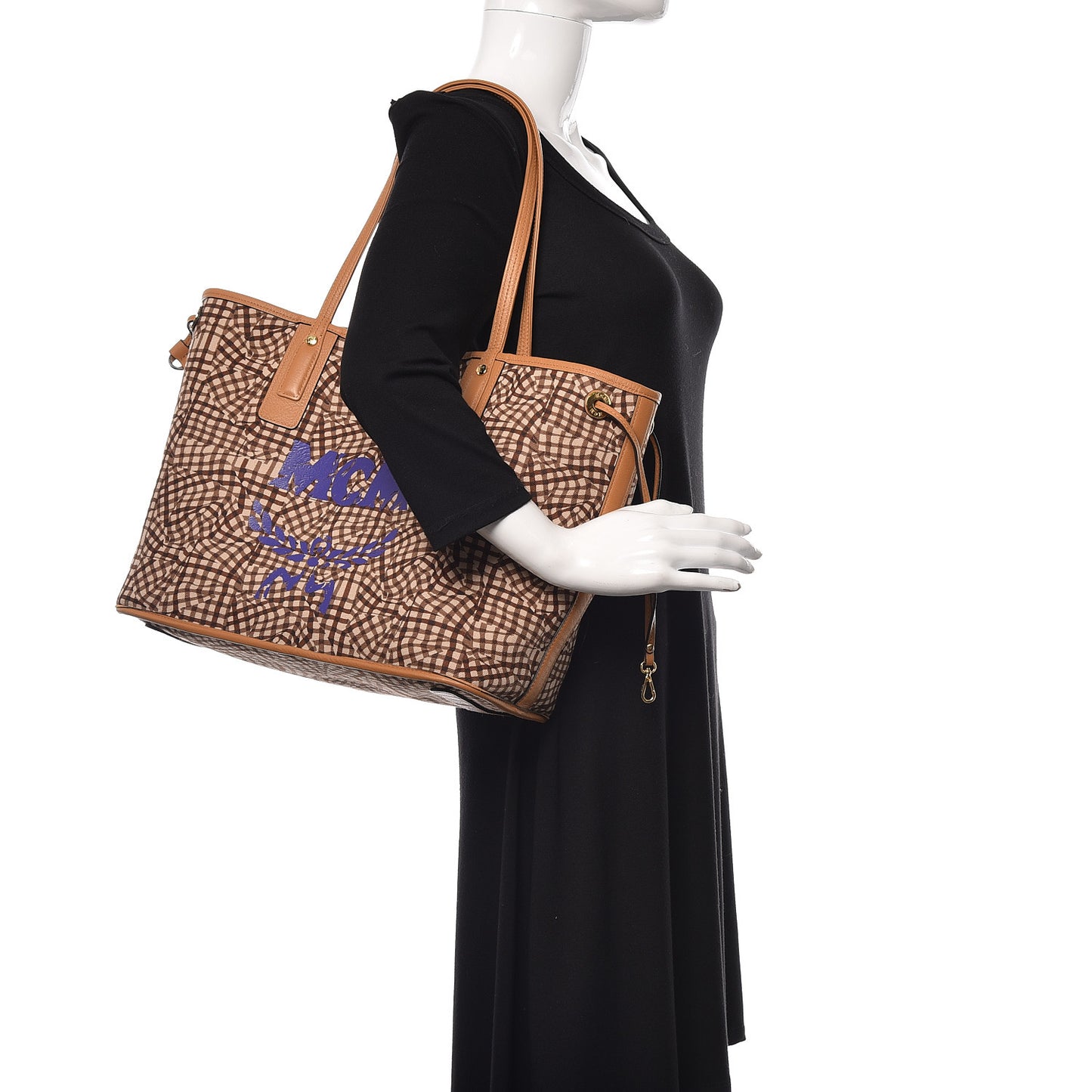 Visetos Medium Liz Reversible Shopper Tote Cognac