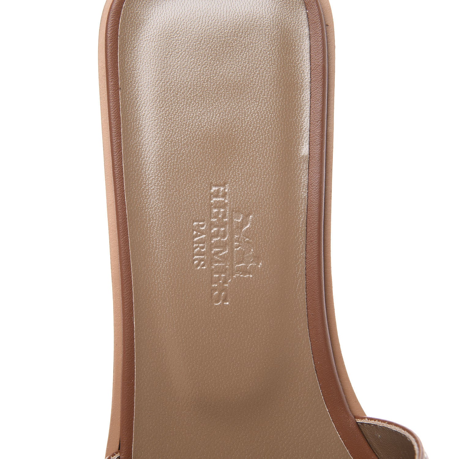 Hermes Box Calfskin Oran Sandals 36 Gold 8 of 11
