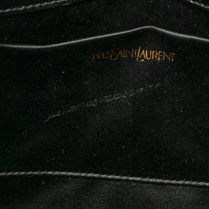 Saint Laurent Textured Patent Monogram Large Belle De Jour Clutch Black 8 of 11