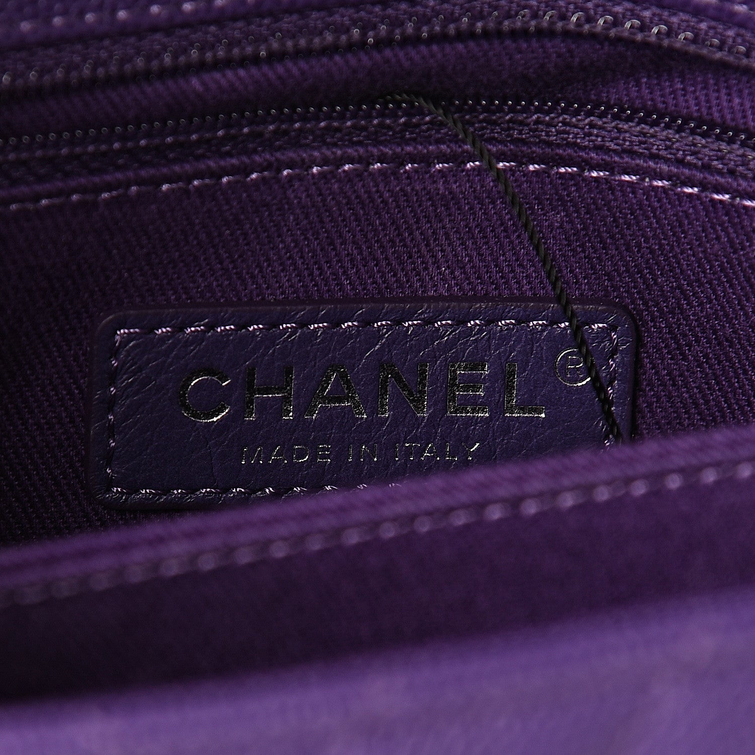 Chanel Caviar Chevron Quilted Mini Coco Handle Flap Purple 9 of 11