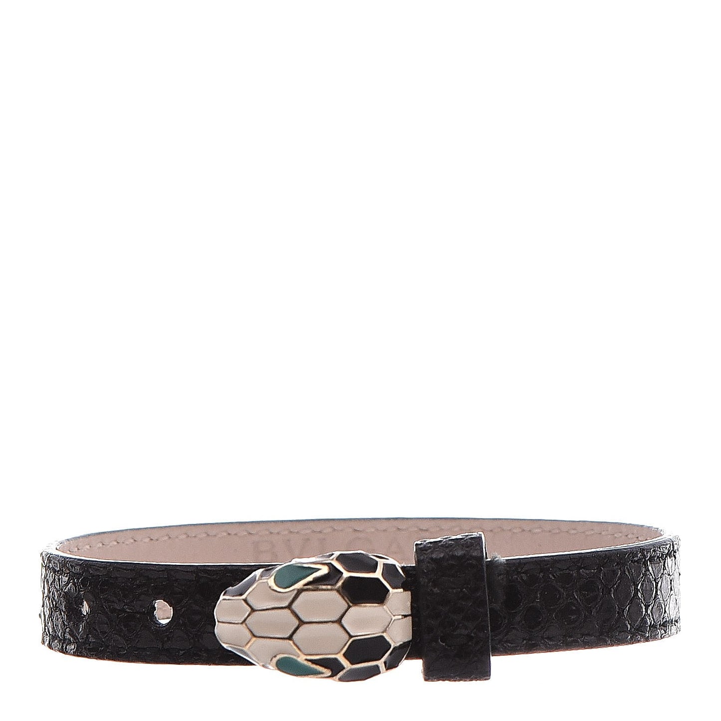 Karung Snakeskin Malachite Serpenti Forever Bracelet S Black