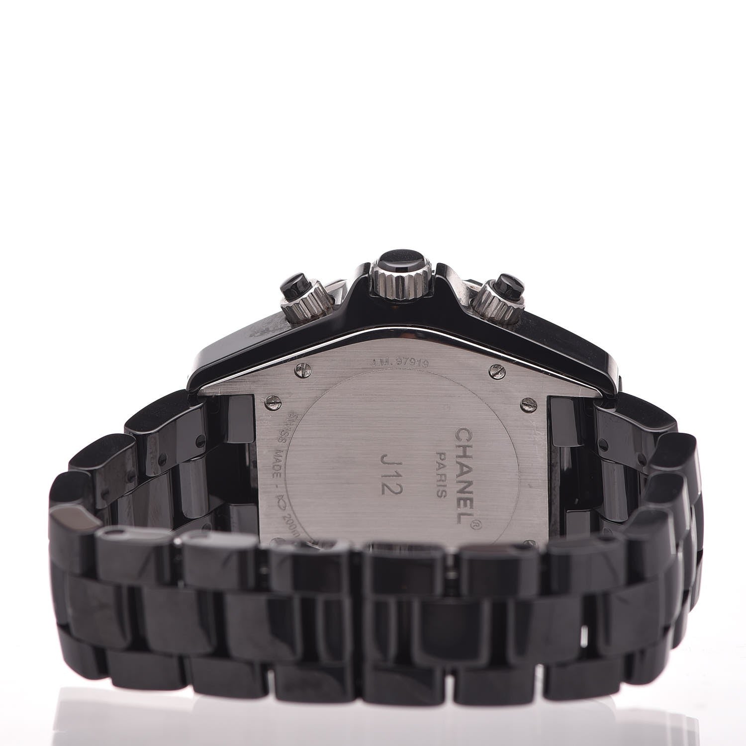 Chanel Stainless Steel Ceramic 41mm J12 Chronograph Automatic Watch Black 5 of 7