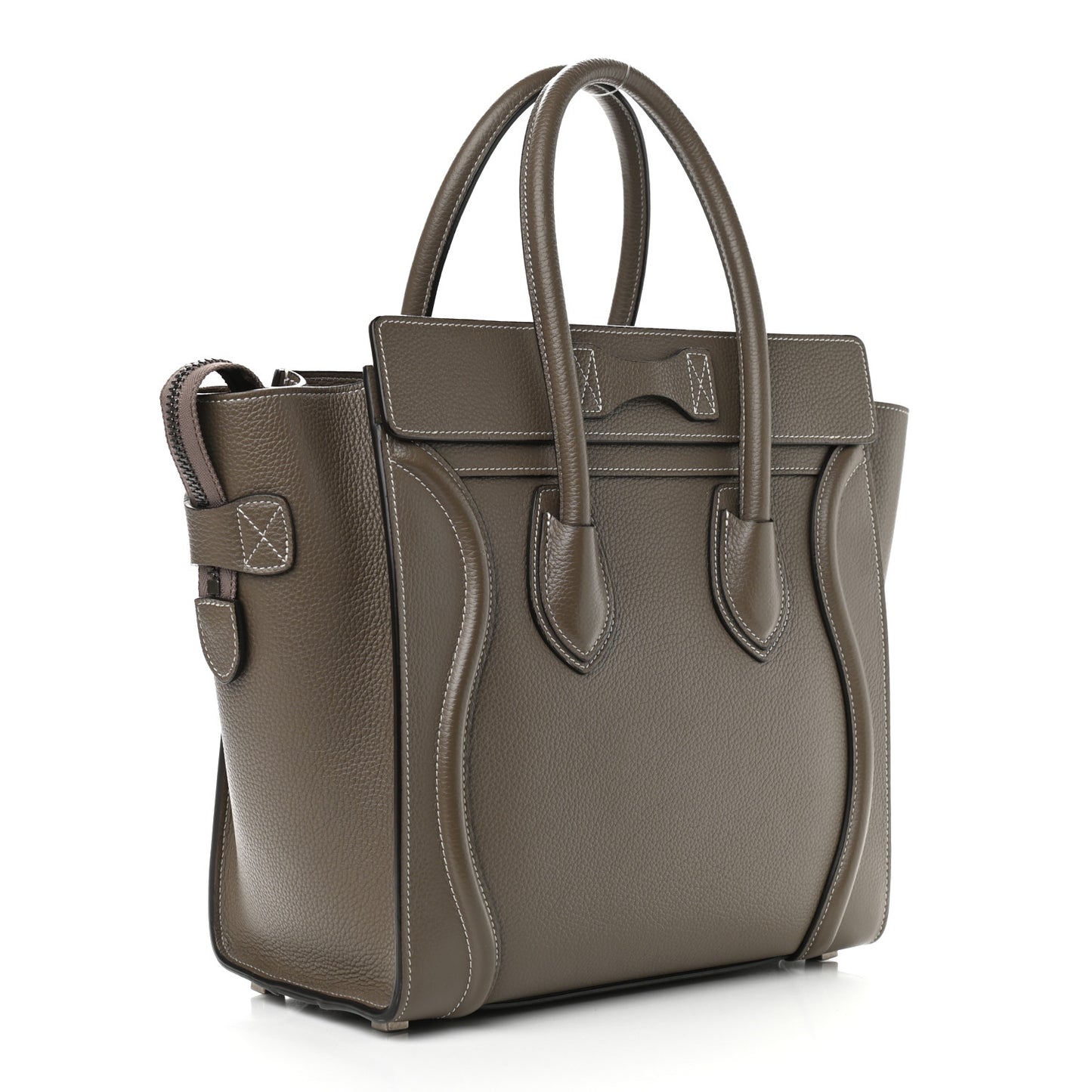 Drummed Calfskin Micro Luggage Souris