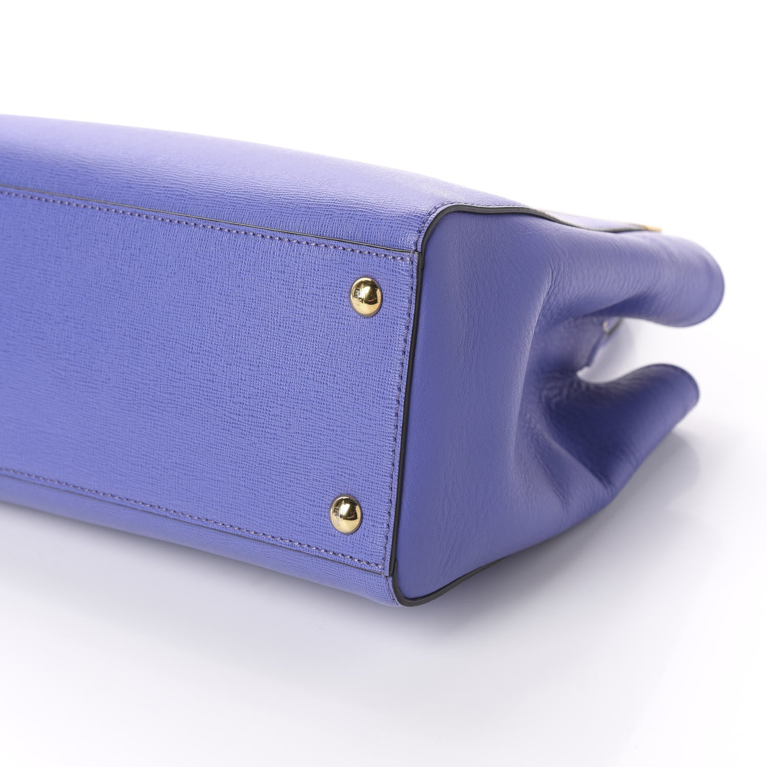 Fendi Vitello Elite Petite 2Jours Tote Viola Cassis 6 of 10