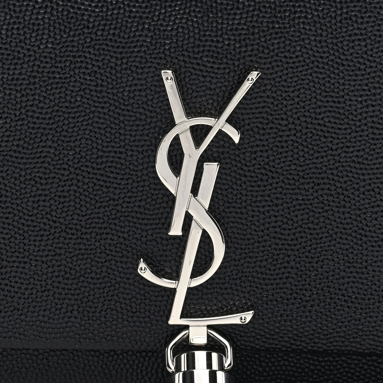 Saint Laurent Grain De Poudre Classic Monogram Kate Tassel Chain Wallet Black 7 of 9