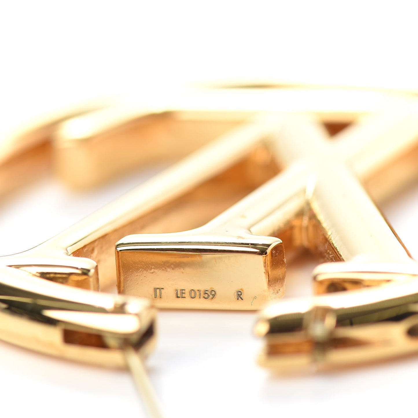 Metal Louise Hoop Earrings Gold