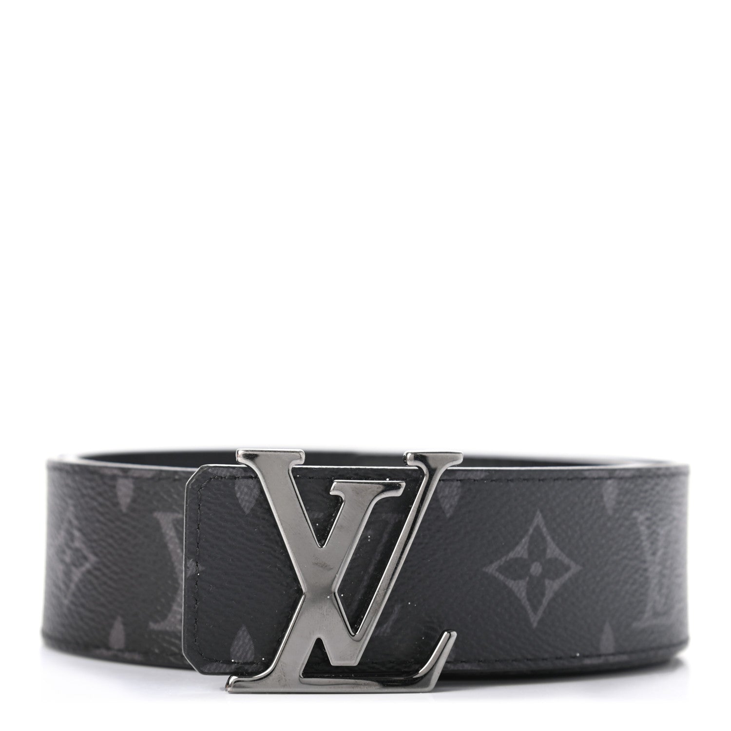 Louis Vuitton Monogram Eclipse Taigarama 40mm LV Initiales Reversible Belt 90 36 Black 1 of 4