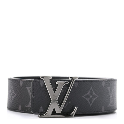 Louis Vuitton Monogram Eclipse Taigarama 40mm LV Initiales Reversible Belt 90 36 Black 1 of 4