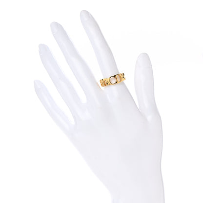 Christian Dior Metal Danseuse Etoile Chain Ring M Gold 2 of 6