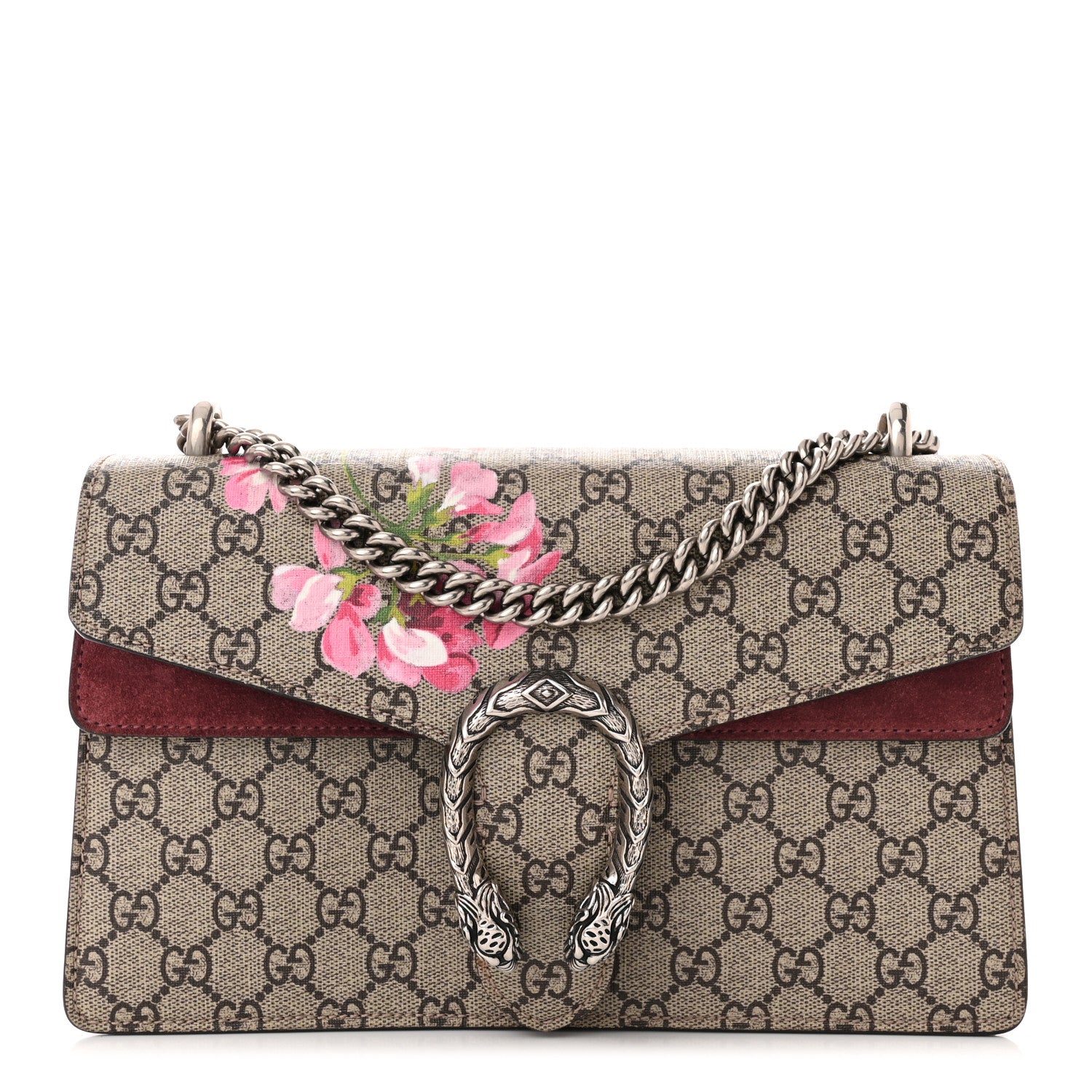 Gucci GG Supreme Monogram Blooms Small Dionysus Shoulder Bag Beige Multicolor Dry Rose 1 of 11
