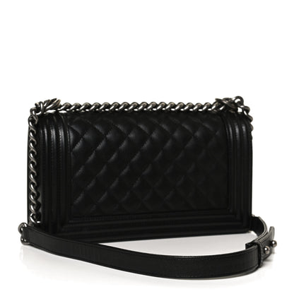 Chanel Caviar Quilted Medium Boy Flap Black 3 of 10