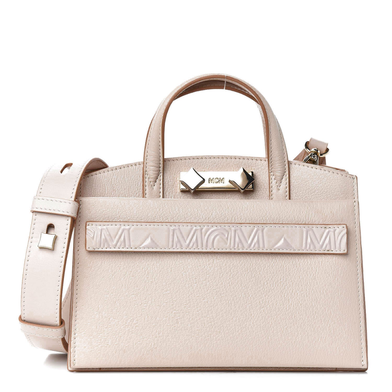 MCM Goatskin Mini Milano Tote Rose Dust 1 of 10