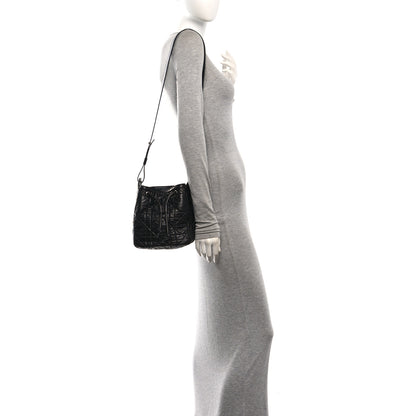 Christian Dior Crinkled Calfskin Macrocannage Small D-Motion Bag Black 2 of 10
