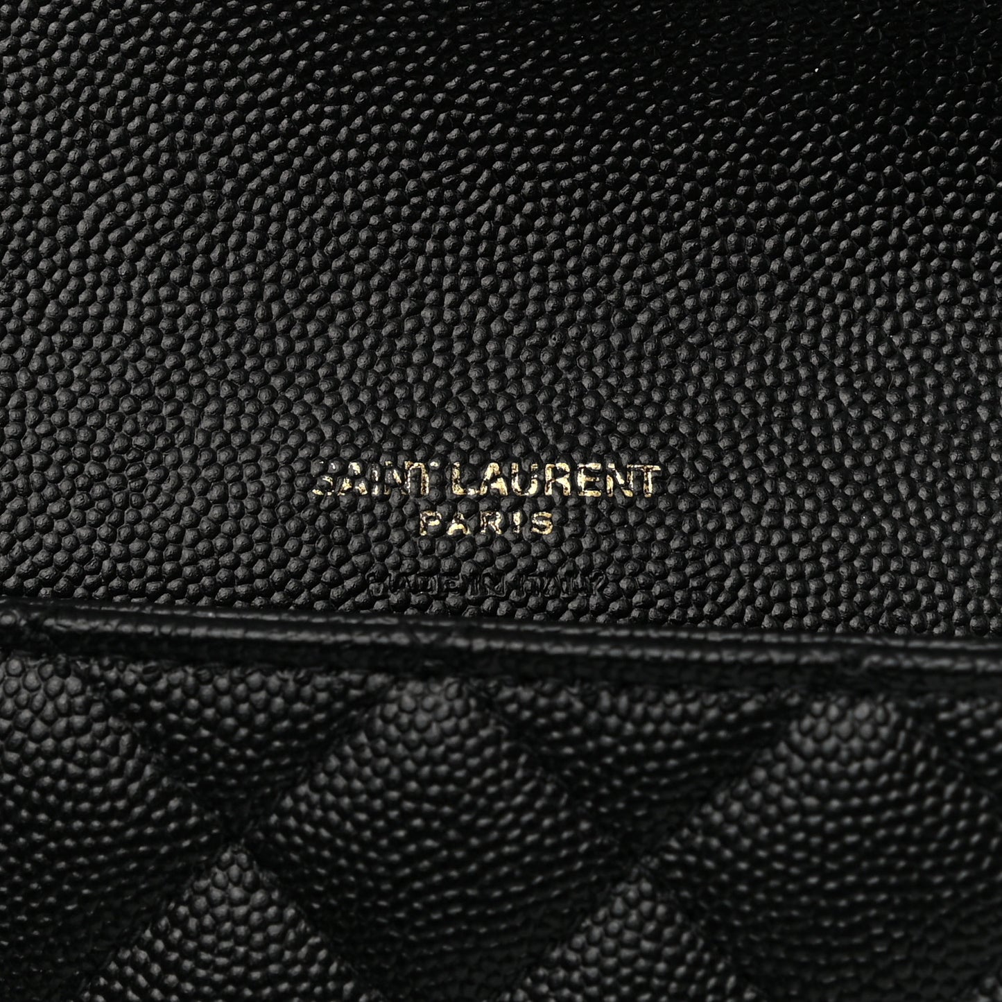 Grain De Poudre Textured Mixed Matelasse Triquilt Monogram Clutch Black