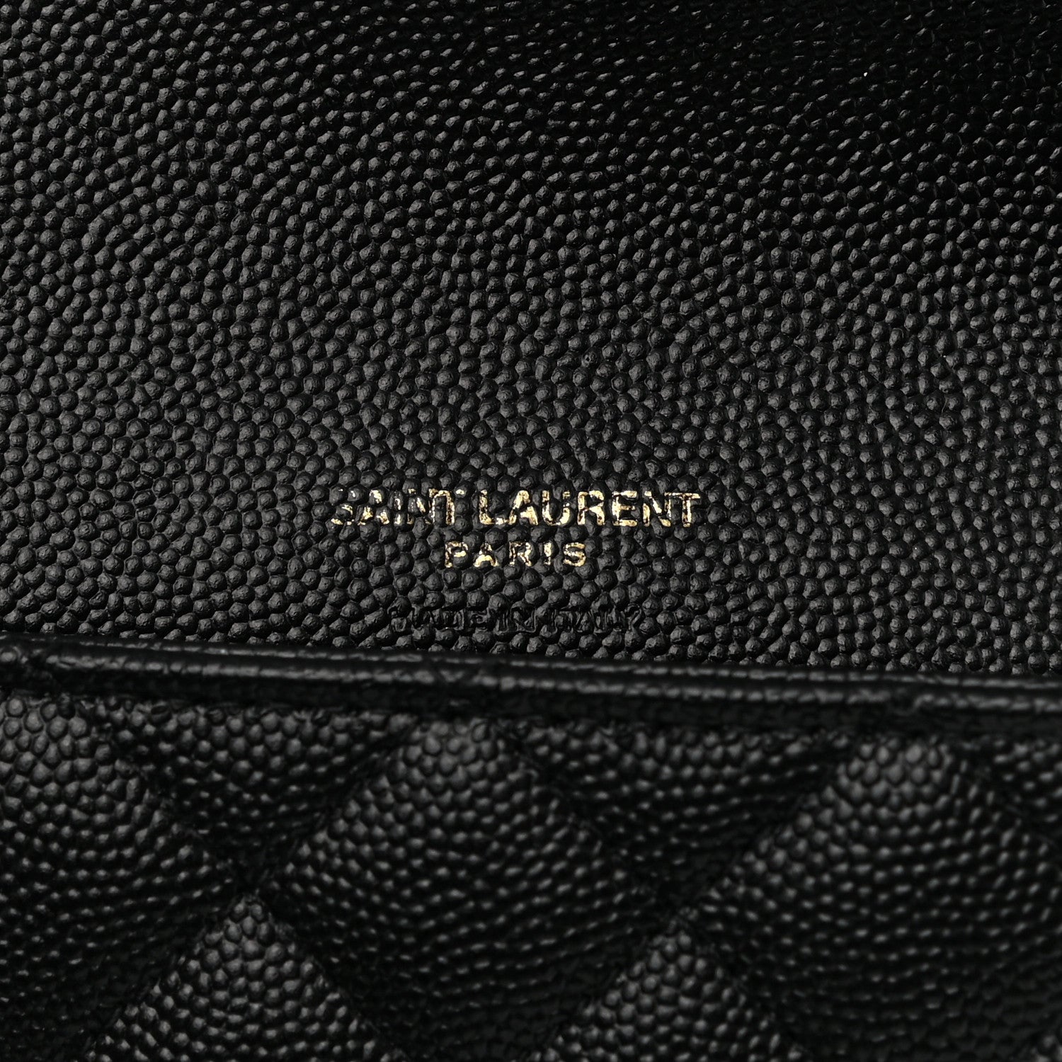 Saint Laurent Grain De Poudre Textured Mixed Matelasse Triquilt Monogram Clutch Black 5 of 7