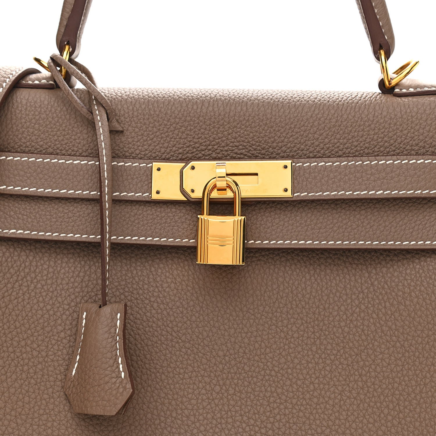 Hermes Togo Kelly Retourne 28 Etoupe 8 of 11