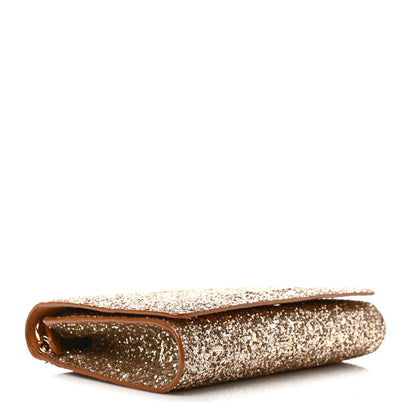 Jimmy Choo Glitter Palace Wallet On Chain Gold 4 of 9