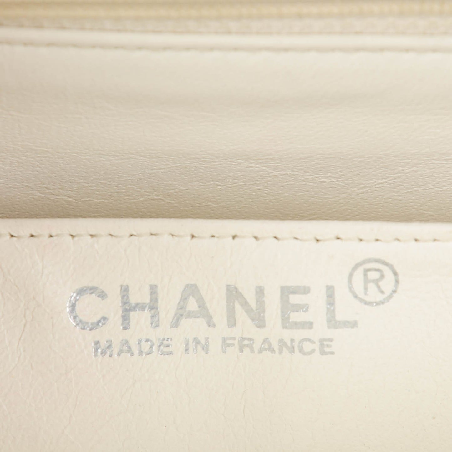 Patent Quilted Medium Single Flap Pearl