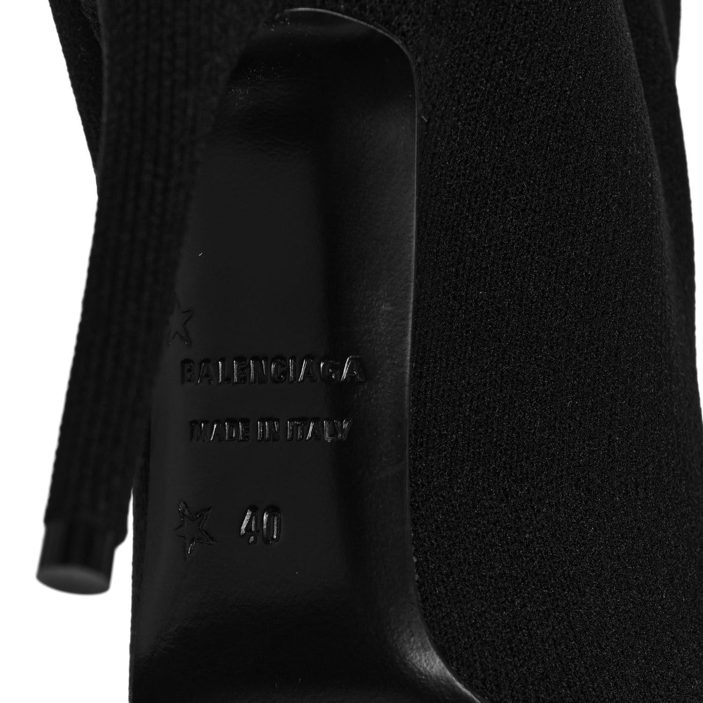 Jersey Crepe Round Toe Knife Booties 40 Black
