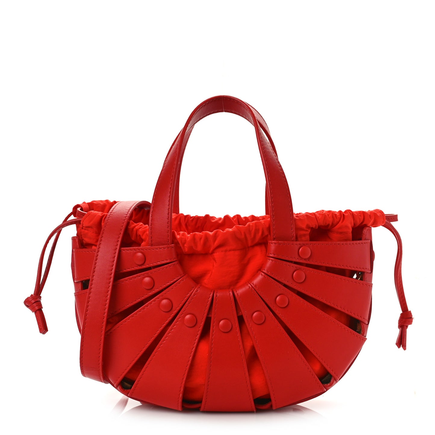 French Calfskin Small Shell Bag Chili Tomato