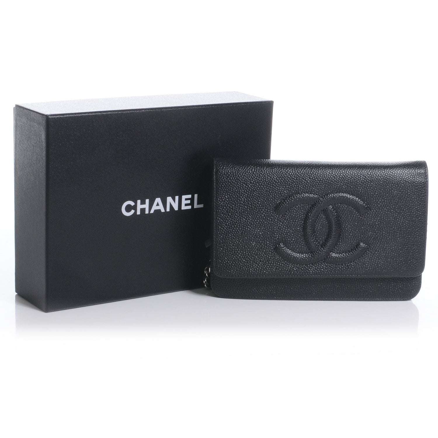 Chanel Caviar Wallet on Chain WOC Black 5 of 9