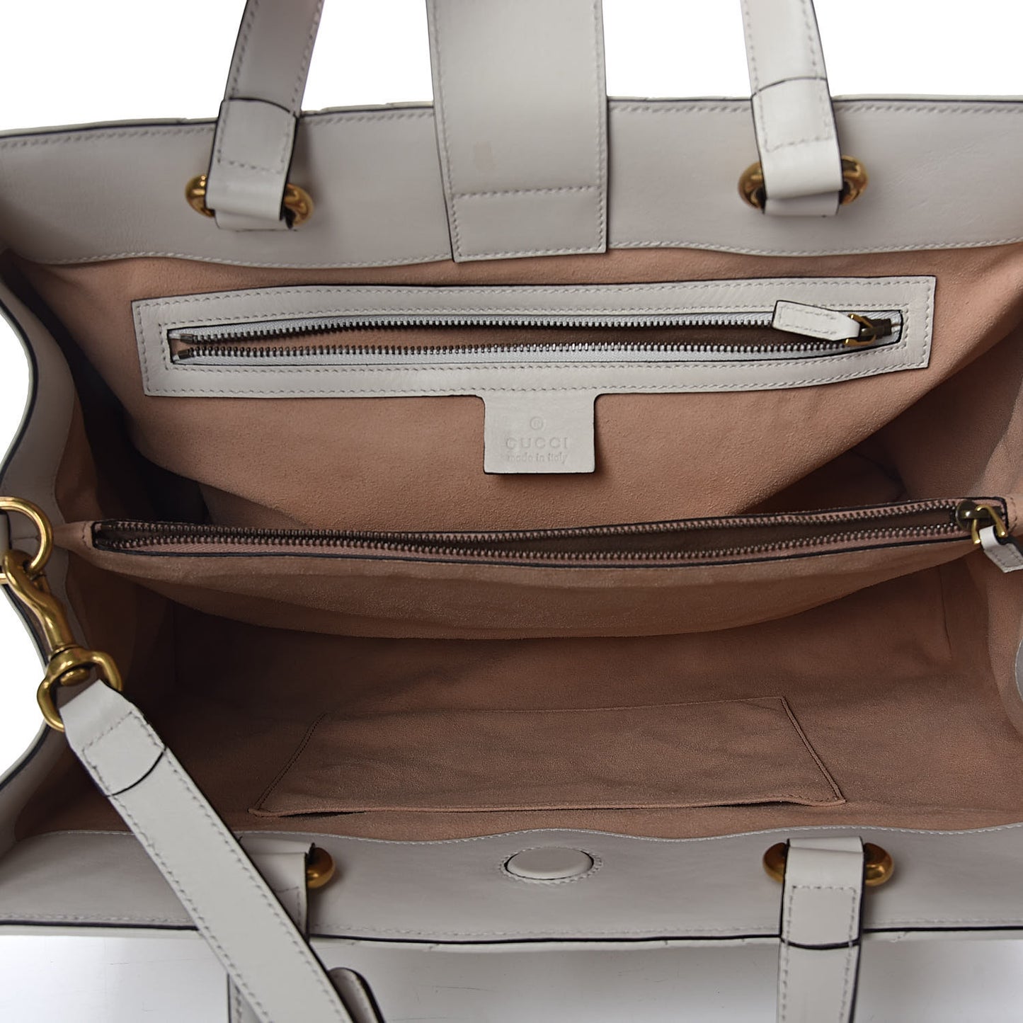 Calfskin Matelasse Medium GG Marmont Tote White