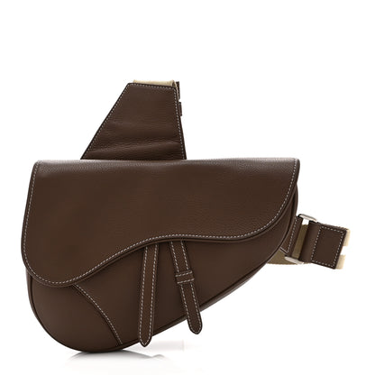 Christian Dior Grained Calfskin Kim Jones Saddle Bag Brown 1 of 10