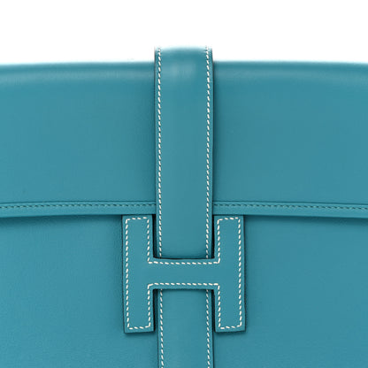 Hermes Togo Jige PM Clutch Blue Jean Clutch Blue Jean 8 of 10