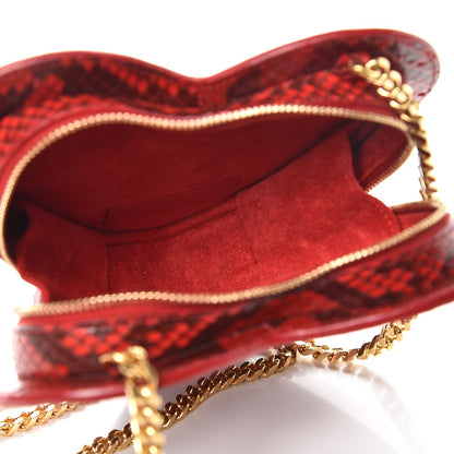 Saint Laurent Python Small Love Heart Chain Bag Red Black 5 of 7