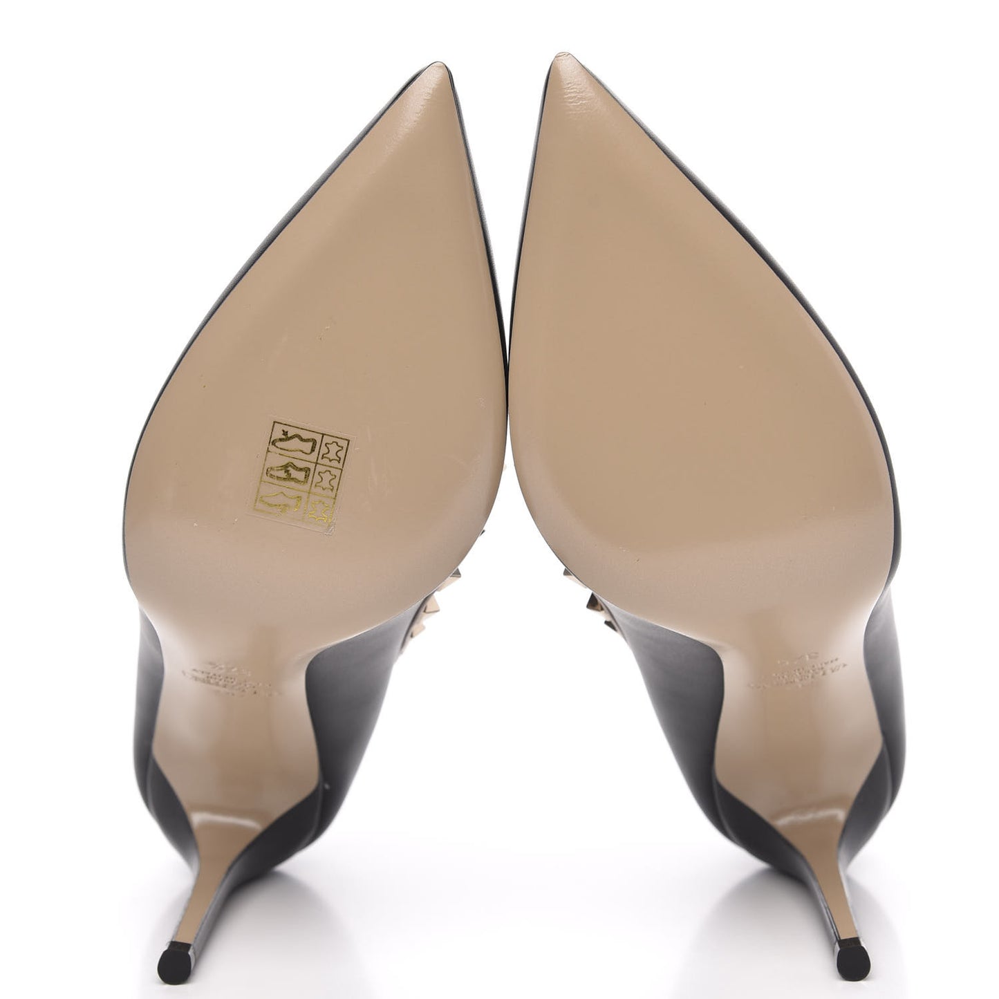 Nappa Rockstud 100mm Pumps 37.5 Black Poudre