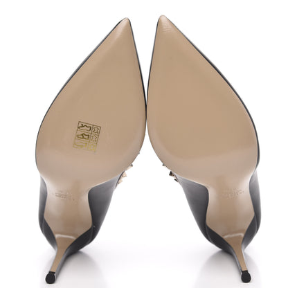 Valentino Garavani Nappa Rockstud 100mm Pumps 37.5 Black Poudre 5 of 9