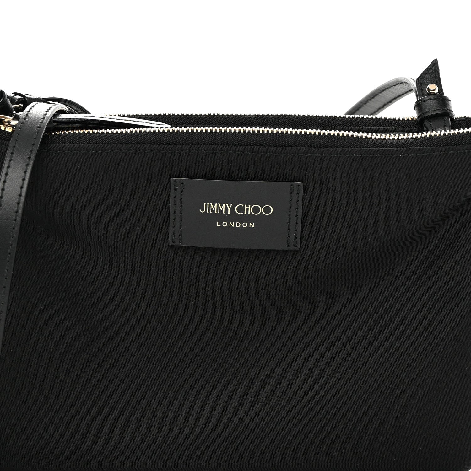 Jimmy Choo Nylon Candice Double Zip Crossbody Pouch Black 10 of 12