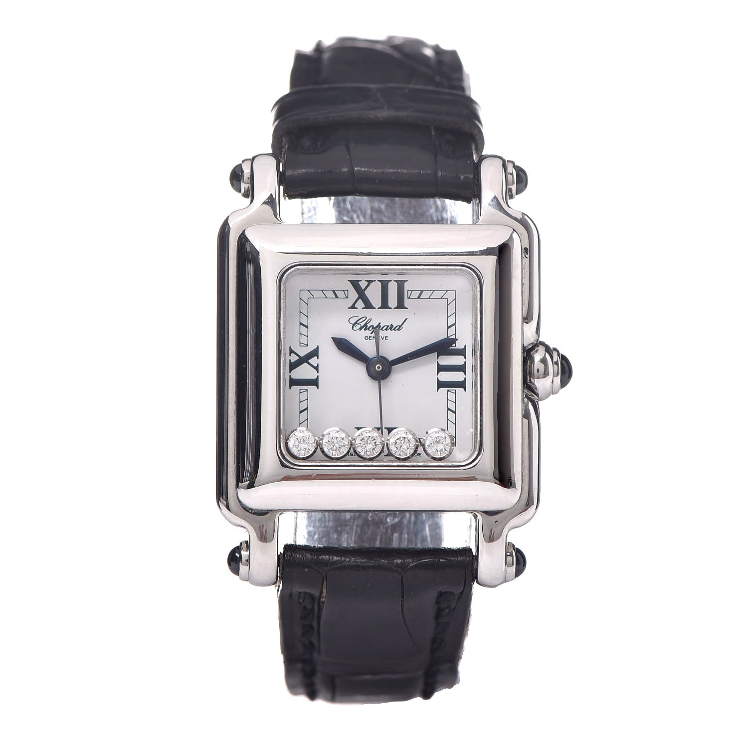 Chopard Stainless Steel Alligator 5 Diamond 23mm Happy Sport Quartz Watch 1 of 14
