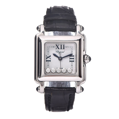 Chopard Stainless Steel Alligator 5 Diamond 23mm Happy Sport Quartz Watch 1 of 14