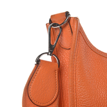 Hermes Taurillon Clemence Evelyne PM Orange 16 of 17