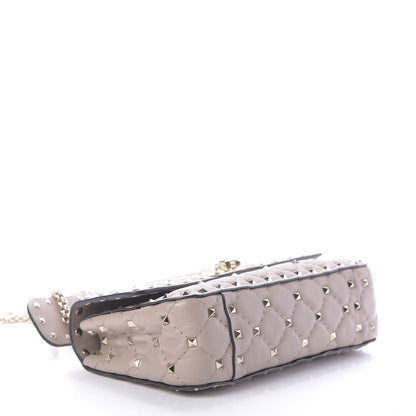 Valentino Garavani Nappa Small Rockstud Spike Shoulder Bag Poudre 3 of 11