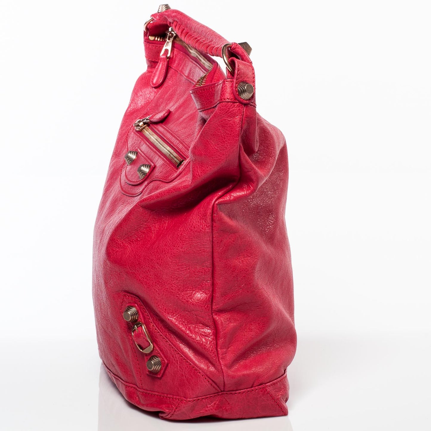 Agneau Giant 12 Rose Gold Hardware Day Hobo Rose Thulian