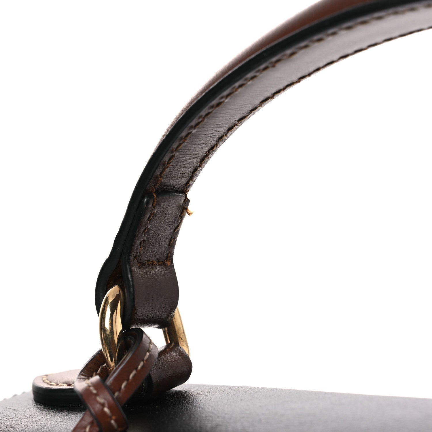 Gucci GG Supreme Monogram Calfskin Small Padlock Top Handle Bag Beige Black Cuir 12 of 13