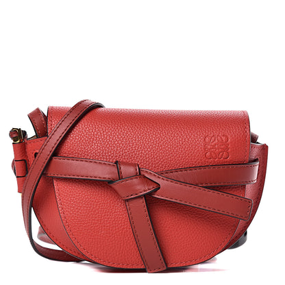 Loewe Grained Calfskin Mini Gate Crossbody Bag Scarlet Burnt Red 1 of 10
